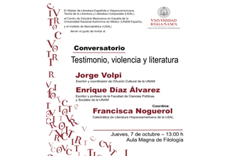 Conversatorio "Testimonio, violencia y literatura" 